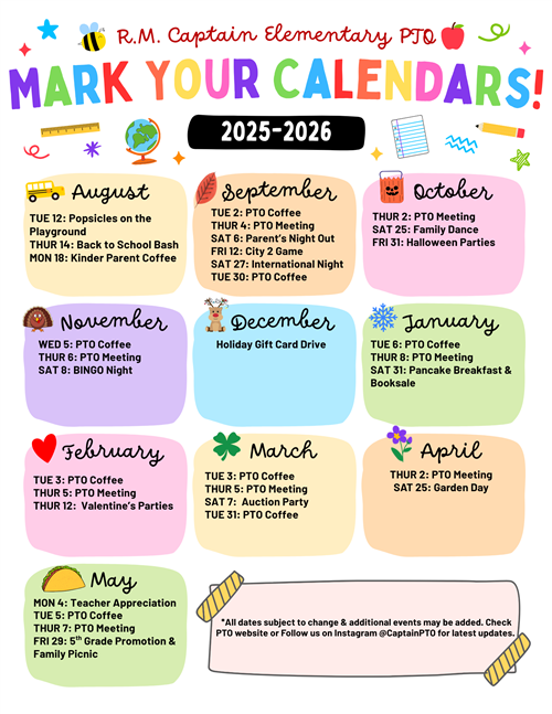 Calendar of Events